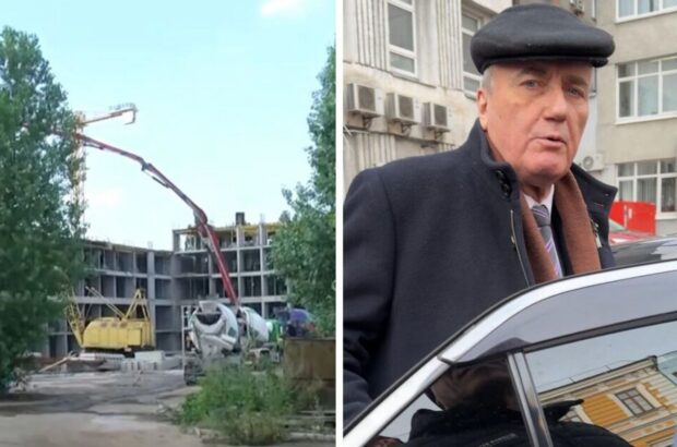 Сбежал от журналистов на авто: президент НАН Загородний уклонился от вопросов о незаконной застройке