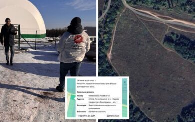 Школа для собак чи новий ЖК? На землі за $2,6 млн біля музею Пирогово звели пересувну споруду (фото)