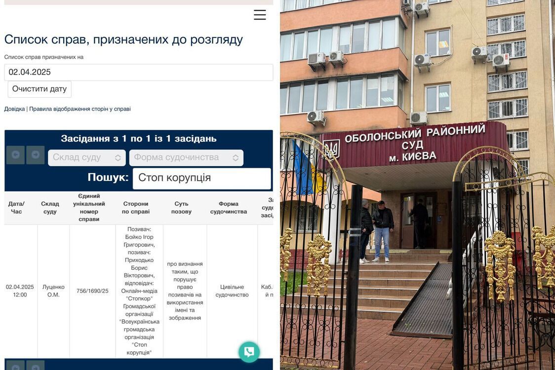 Справу за черговим позовом Приходька розглядає Оболонський районний суд