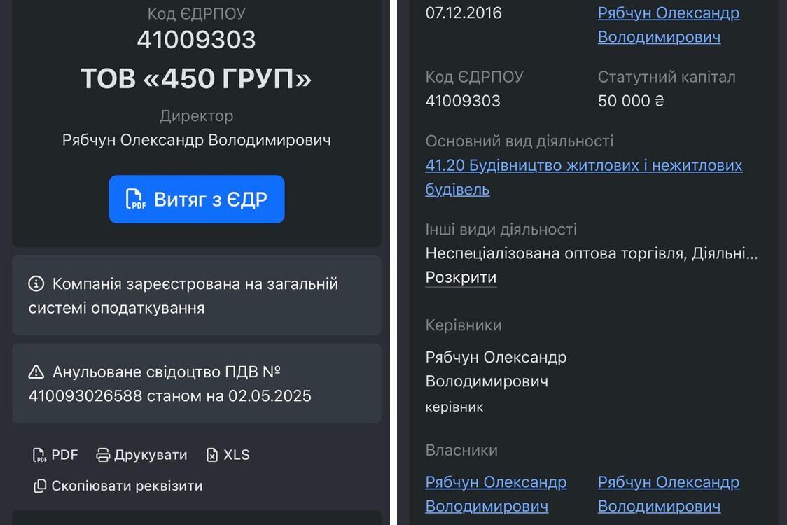 До будівництва і продажу житла ймовірно причетне ТОВ ''450 Груп''