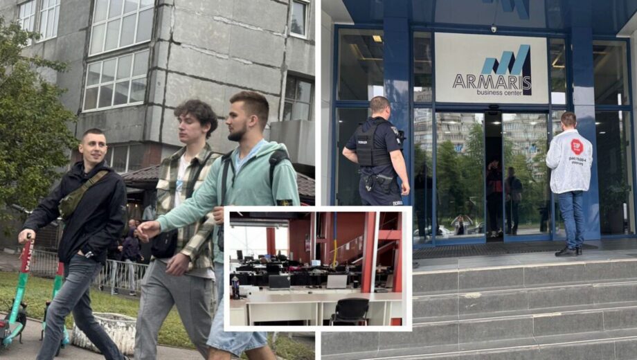 Викрито шахрайський кол-центр у БЦ Amaris: 50 ”офісників” тікали від розслідувачів (фото, відео)