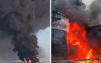 Атака дронов: в Ростовской области снова горела нефтебаза »Атлас»