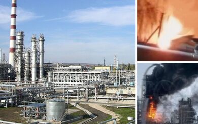 В Саратове раздались взрывы: загорелся нефтеперерабатывающий завод