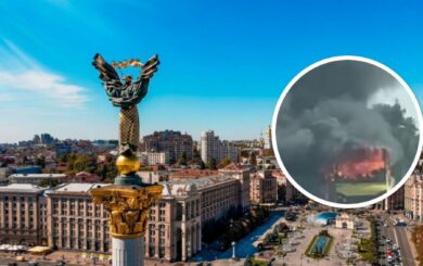 У Києві на Броварському проспекті загорівся маршрутний автобус