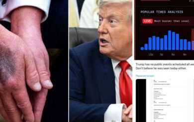 Чутки про здоров’я Трампа: соцмережі обговорюють синці на руках і його зникнення