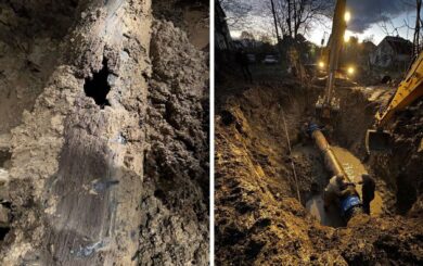 Застаріла мережа не витримала – у Львові стався прорив на водогоні