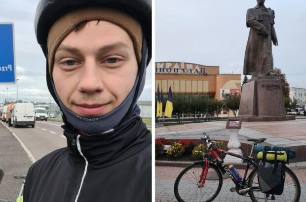 Поляк выехал на велосипеде из Варшавы в Киев, чтобы собрать на реабилитацию военнопленных