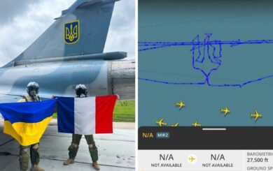 Французские Mirage 2000 совершили символический полет в виде трезубца над Черным морем