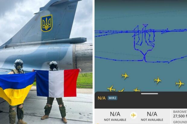 Французские Mirage 2000 совершили символический полет в виде трезубца над Черным морем