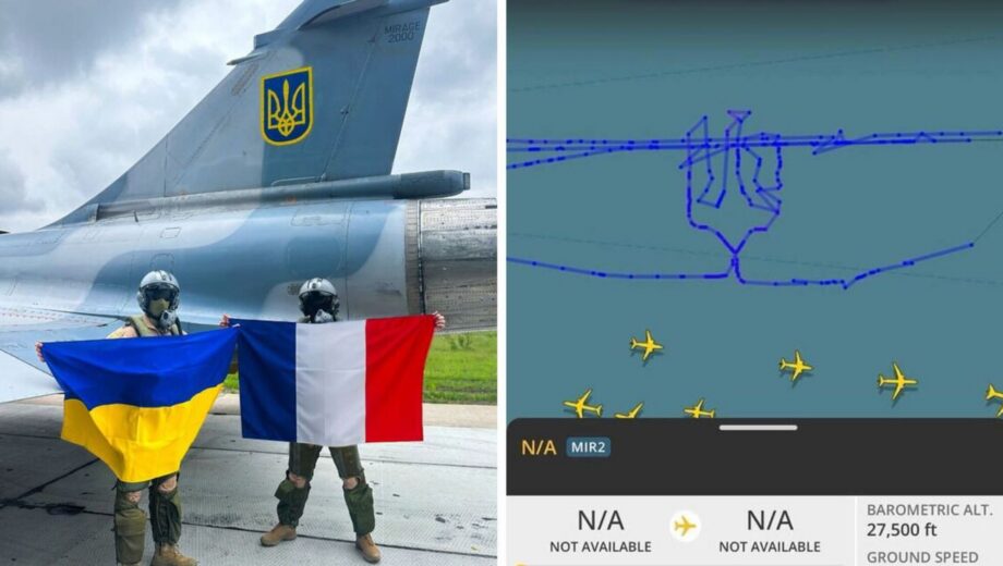Французские Mirage 2000 совершили символический полет в виде трезубца над Черным морем