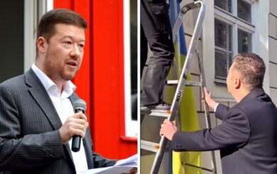 Первым решением чешского спикера Окамуры стало снятие украинского флага с парламента