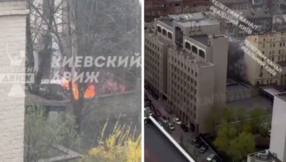 Пожежа біля метро в Києві: після вибуху зайнялась автівка