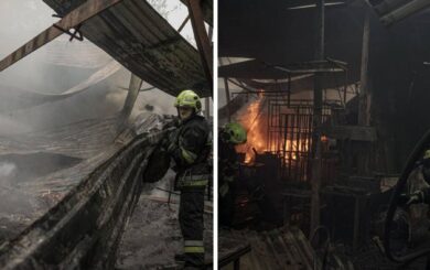 Столичний Гідропарк охопило полум’я: вогонь знищив складські приміщення