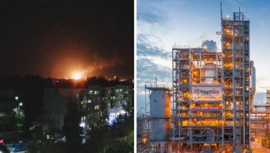 Серія вибухів і пожежа на НПЗ у Нижньогородській області: рф заявляє про ”збиті дрони”