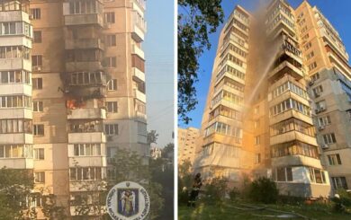 Росіяни вдарили по Києву: пошкоджена висотка на Оболоні