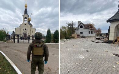 Росіяни вдарили по Іова Почаївському храму в Костянтинівці: під завалами була родина з малюком