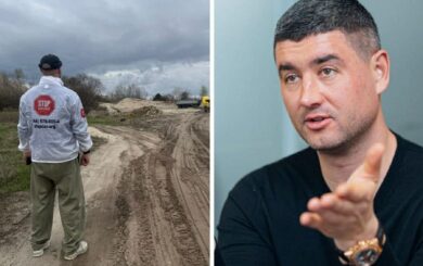 Сотни миллионов вне бюджета? На точке Шапрана в Пуховке зафиксировали несанкционированные »караваны» с песком (фото)