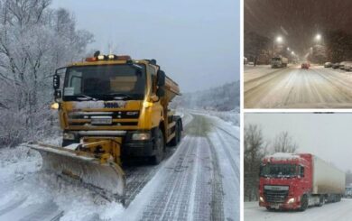 Из-за непогоды на западе и севере Украины затруднено движение транспорта