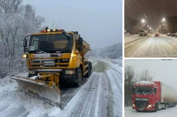 Из-за непогоды на западе и севере Украины затруднено движение транспорта