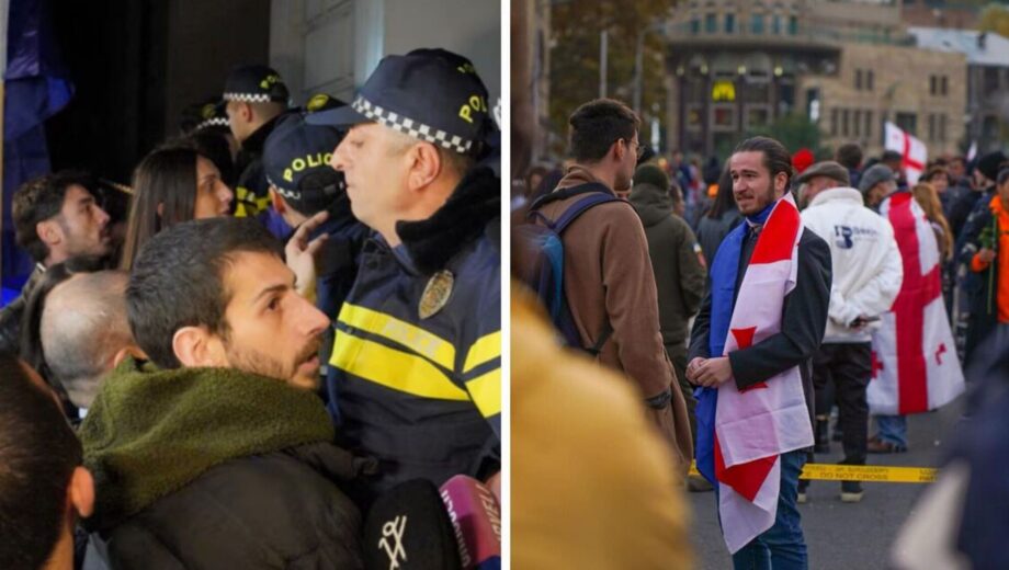 Ночная забастовка в Тбилиси: студенты протестуют против фальсификации на парламентских выборах