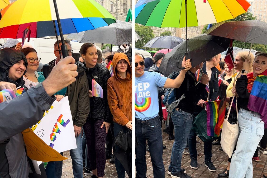 Люди с папасолями цвета ЛГБТК+ сообщества