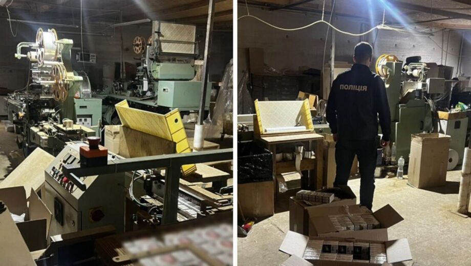Сигареты на 60 млн грн ежемесячно: полиция накрыла подпольное производство под Киевом