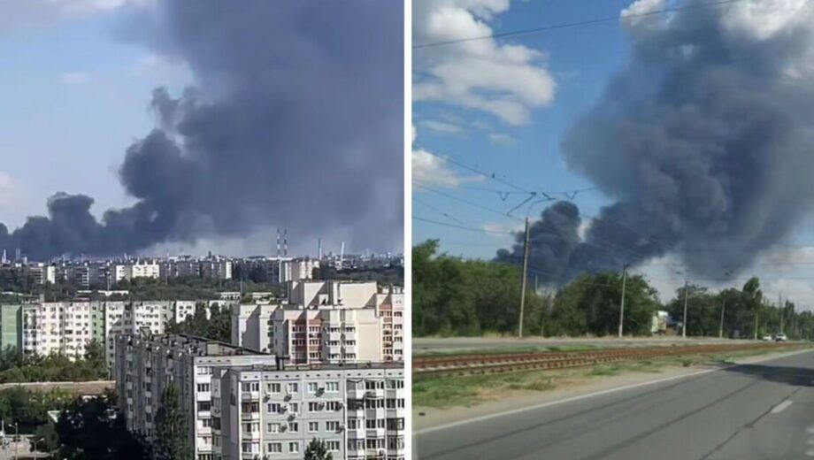 Чорний дим над Волгоградом: росіяни повідомляють про ”планове скидання”