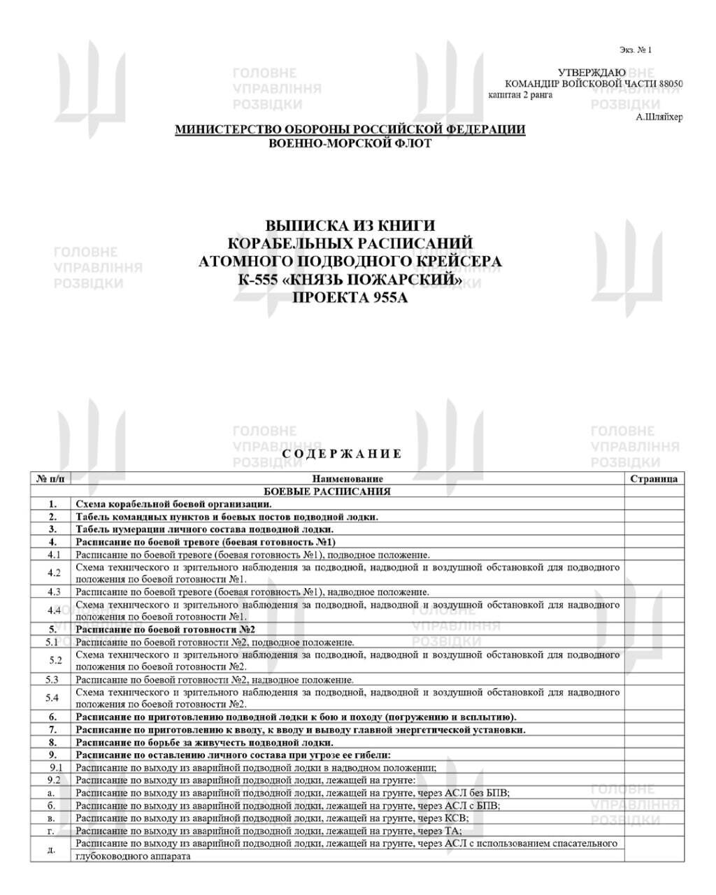 ГУР обнародовало секретные данные о новейшей ядерной субмарине россии ''князь пожарский'' (фото)
