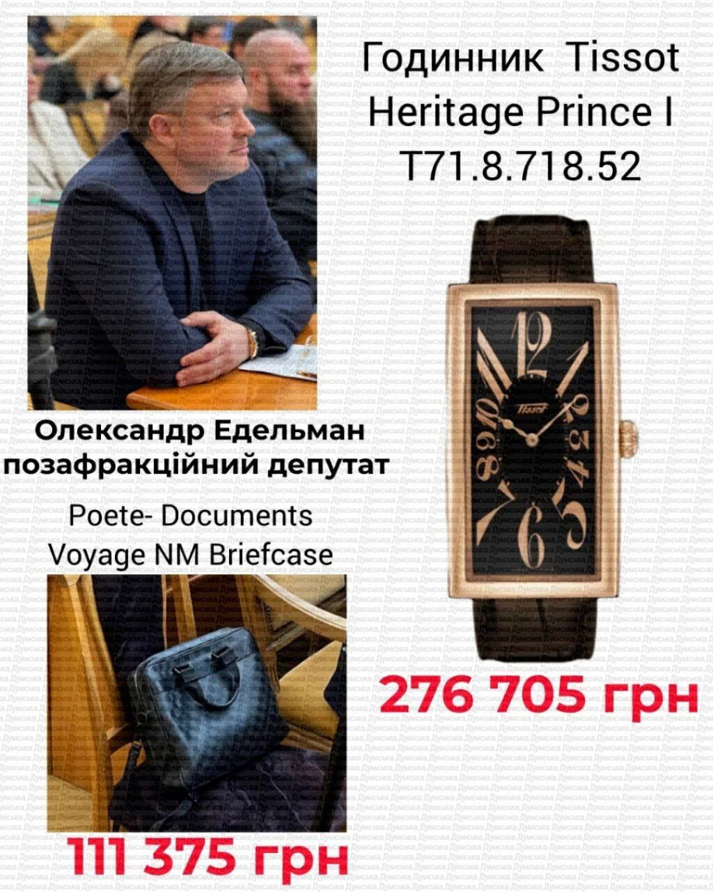 Rolex, Louis Vuitton и сумки за 141 тысячу: во сколько обходится стиль депутатов Одессы