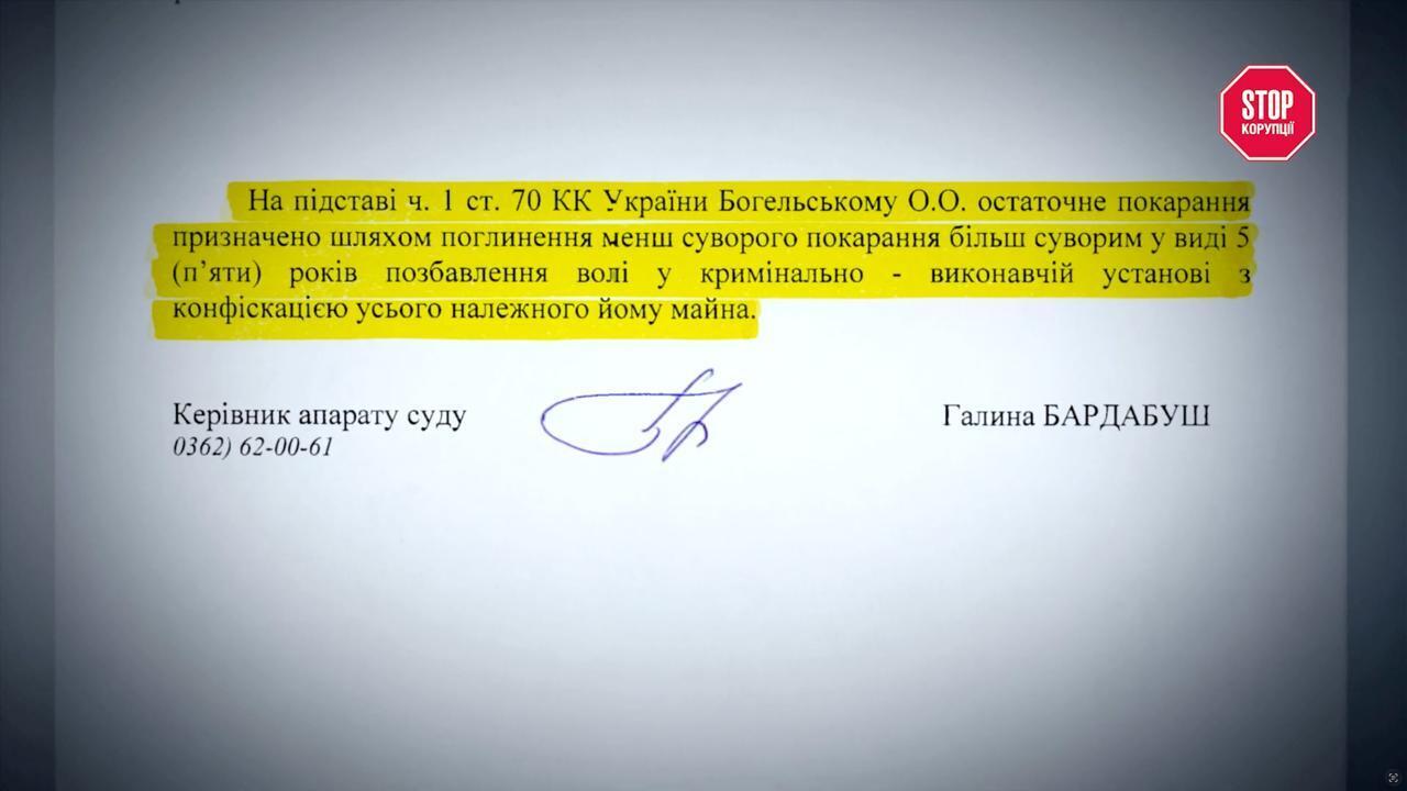Відповідь на запит ''Стоп Корупції ТБ''