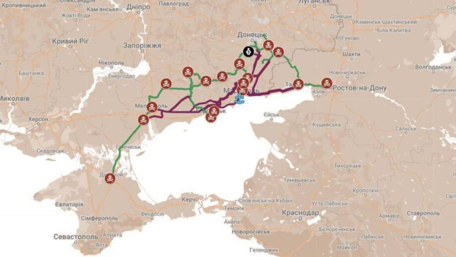 Окупанти розпочали будівництво нової залізниці з Маріуполя до Криму