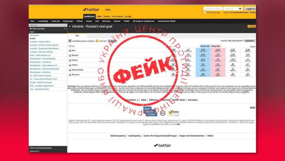 Яке наступне місто залишать ЗСУ: у мережі поширюються фейки про букмекерські ставки