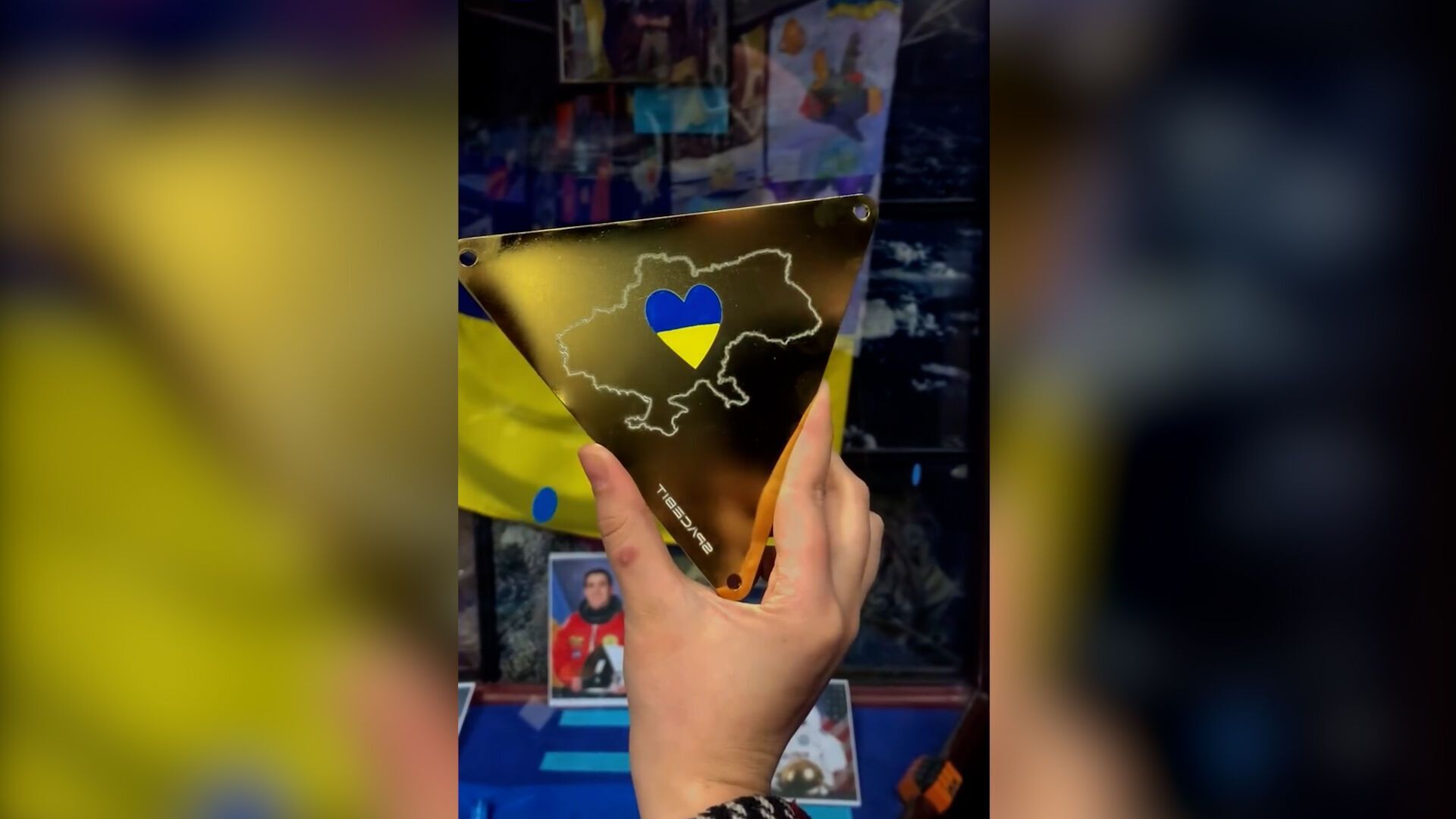 Металлическая пластина с картой Украины