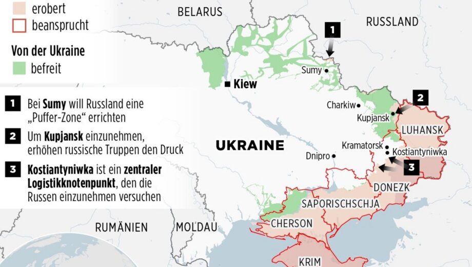 Россия захватила в Украине территорию почти как Люксембург  — Bild