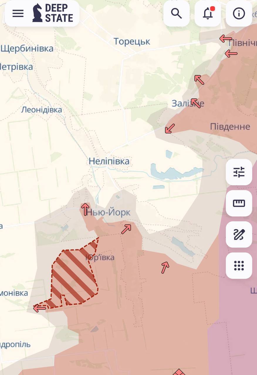 Аналитики DeepState сообщили о продвижении россиян в двух населенных пунктах Донецкой области