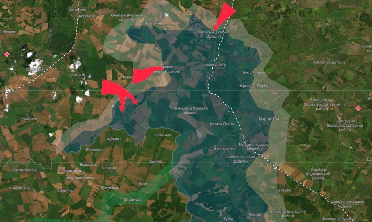 Проєкт опублікував карту того, що відбувається на Курщині