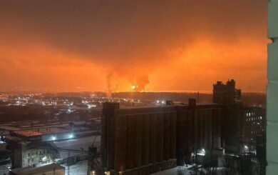 Ночь взрывов в Брянске: пожар на нефтебазе »Транснефть»