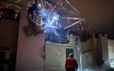 У Броварах уламки дрону ”Шахед” спричинили пожежу на даху багатоповерхівки
