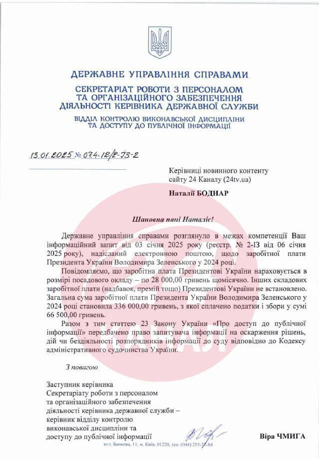 Сколько зарабатывают Зеленский, Ермак и Татаров: данные за 2024 год