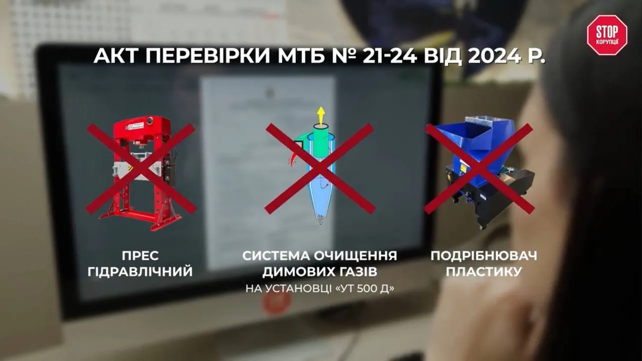 В выводах ДЭЭ есть оборудование в ООО ''Эко-защита Украина'', а в актах проверки МТБ оно отсутствует