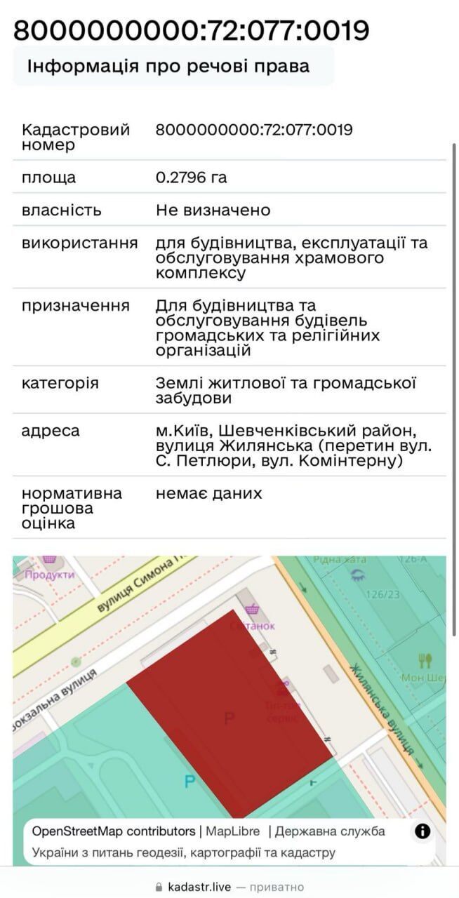 Паркінг замість храму? У Києві на землях, переданих церкві, діє ''службова'' автостоянка (фото)