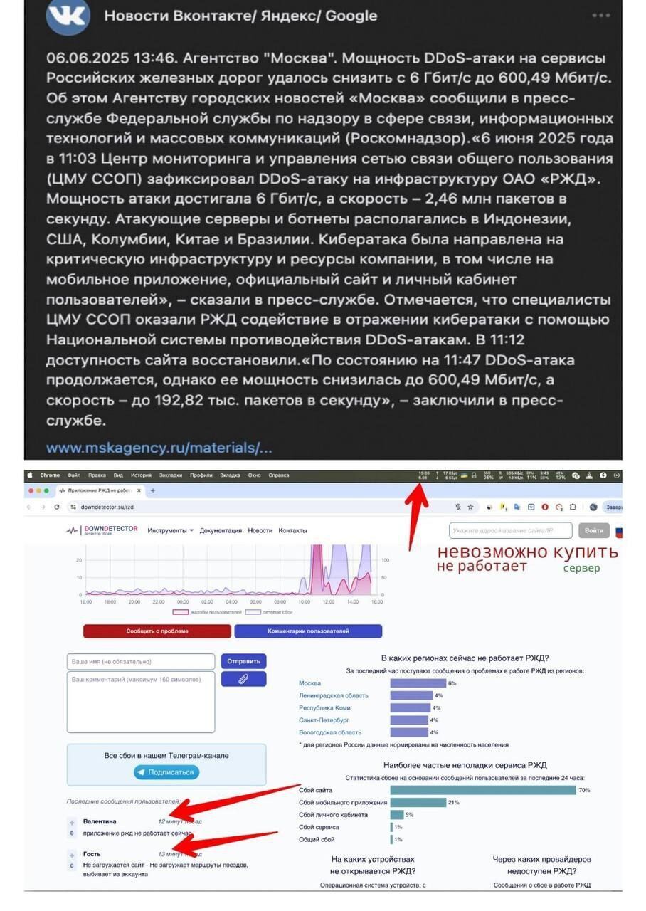 Кіберкорпус ГУР ''поклав'' сервіси РЖД: зірвано логістику армії рф