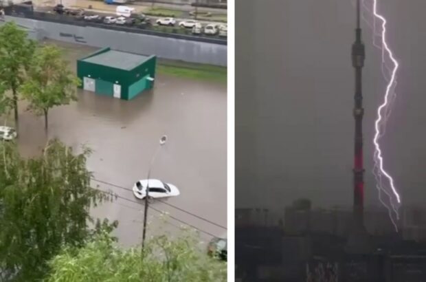 Москва тонет под тропическими ливнями — улицы превратились в реки