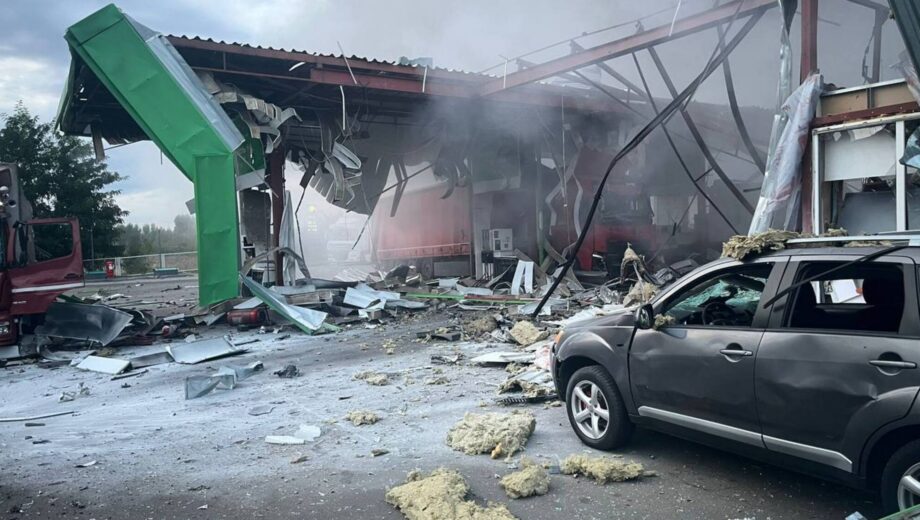 В Полтавской области дрон-камикадзе попал в АЗС: есть раненый