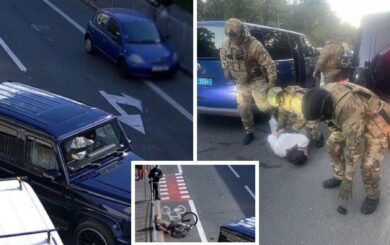 В Киеве водитель Mercedes избил велосипедиста на велодорожке – полиция задержала нападающего