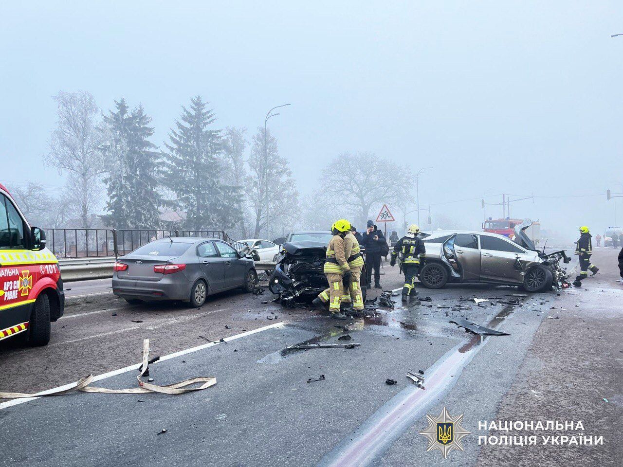 Возле Ровно произошла авария с восемью авто