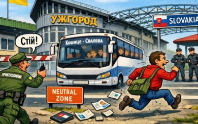 На Закарпатье водитель автобуса, разыскиваемого ТЦК, прорвался через границу и скрылся