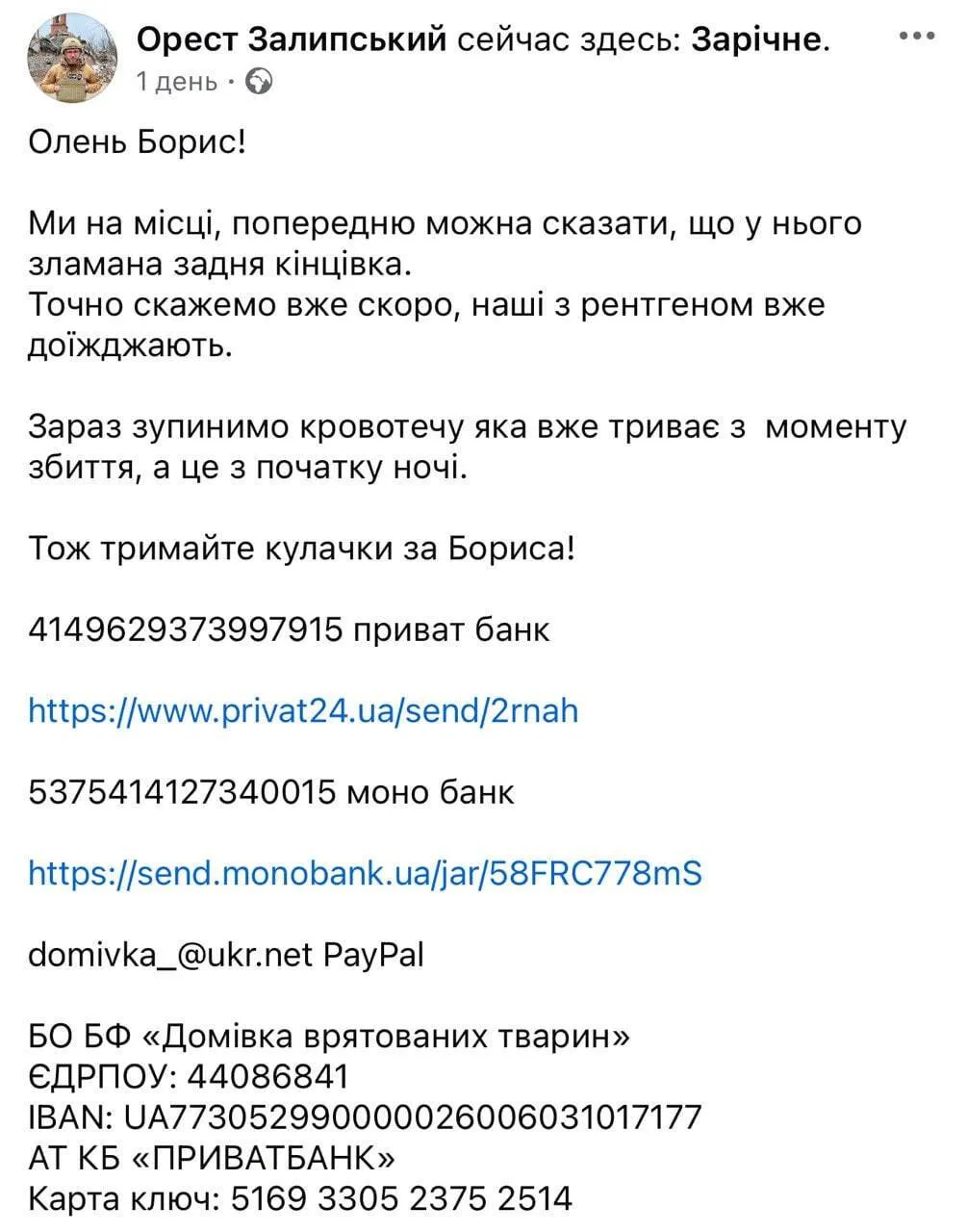 Олень Борис: реальність vs емоції