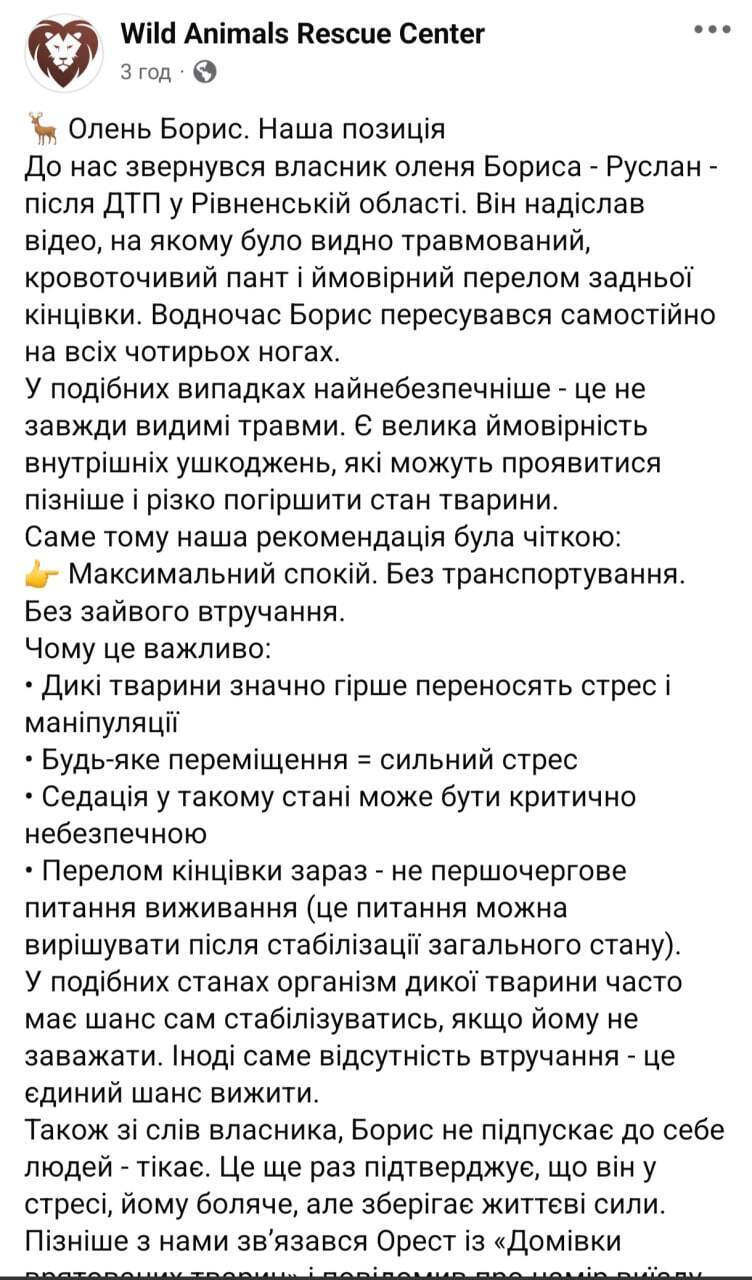 Олень Борис: реальність vs емоції