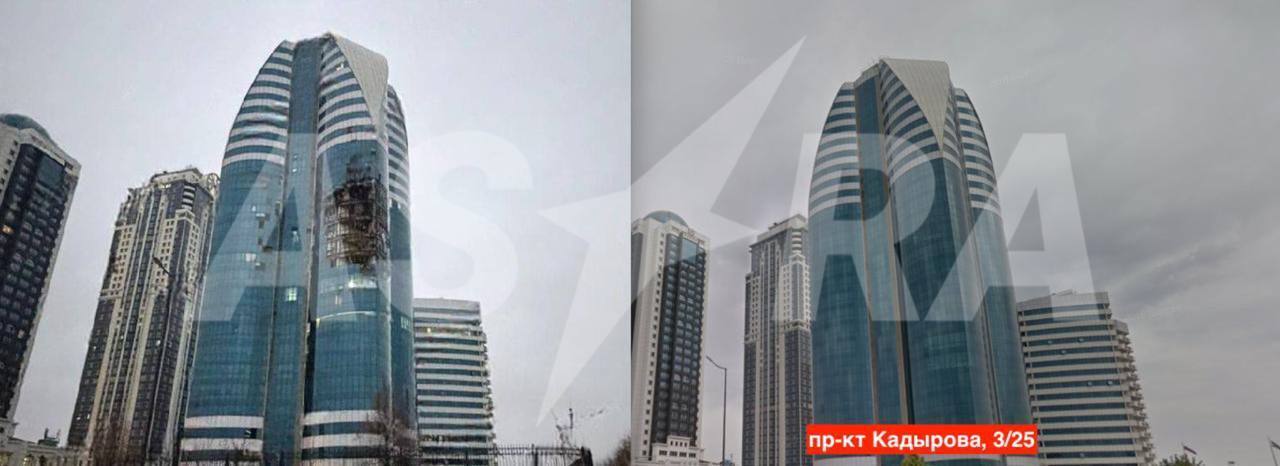 Дрони пошкодили висотку Кадирова у Грозний-сіті: зруйновано понад 5 поверхів